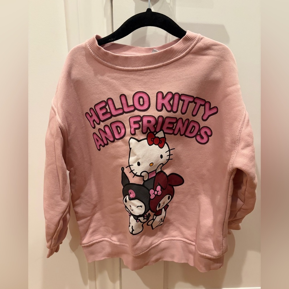 Zara Girls Hello Kitty Pink Graphic Sweatshirt